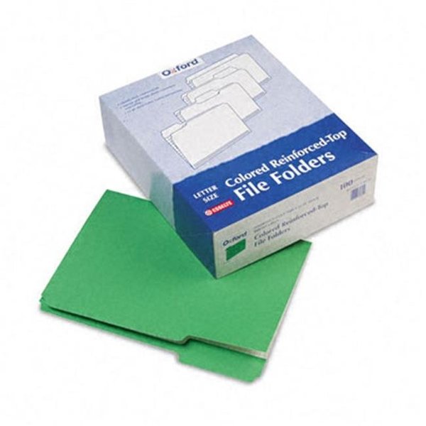Pendaflex Pendaflex R15213BGR Two-Ply- Reinforced File Folders- 1/3 Cut- Top Tab- Letter- Green- 100/Box R15213BGR